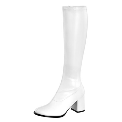 Funtasma Kostüm Kniestiefel Gogo-300 mattweiß für Karneval Halloween Fasching