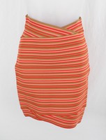 Bcbg Max Azria Women's Orange Tan Striped Mock Bandage Adeline Skirt M on sale Bcbg Max Azria Women's Orange Tan Striped Mock Bandage Adeline Skirt M on sale