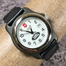 Swiss Army Women Land Rover Date Nylon Quartz For Watch Parts Or Repair Only