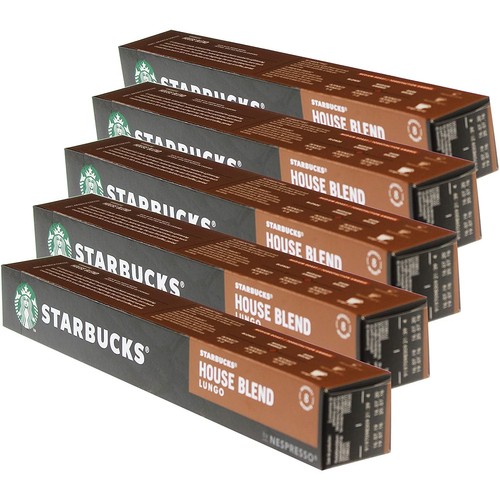 STARBUCKS House Blend Lungo für NESPRESSO Kaffeekapseln (5 x 10 Kapseln)