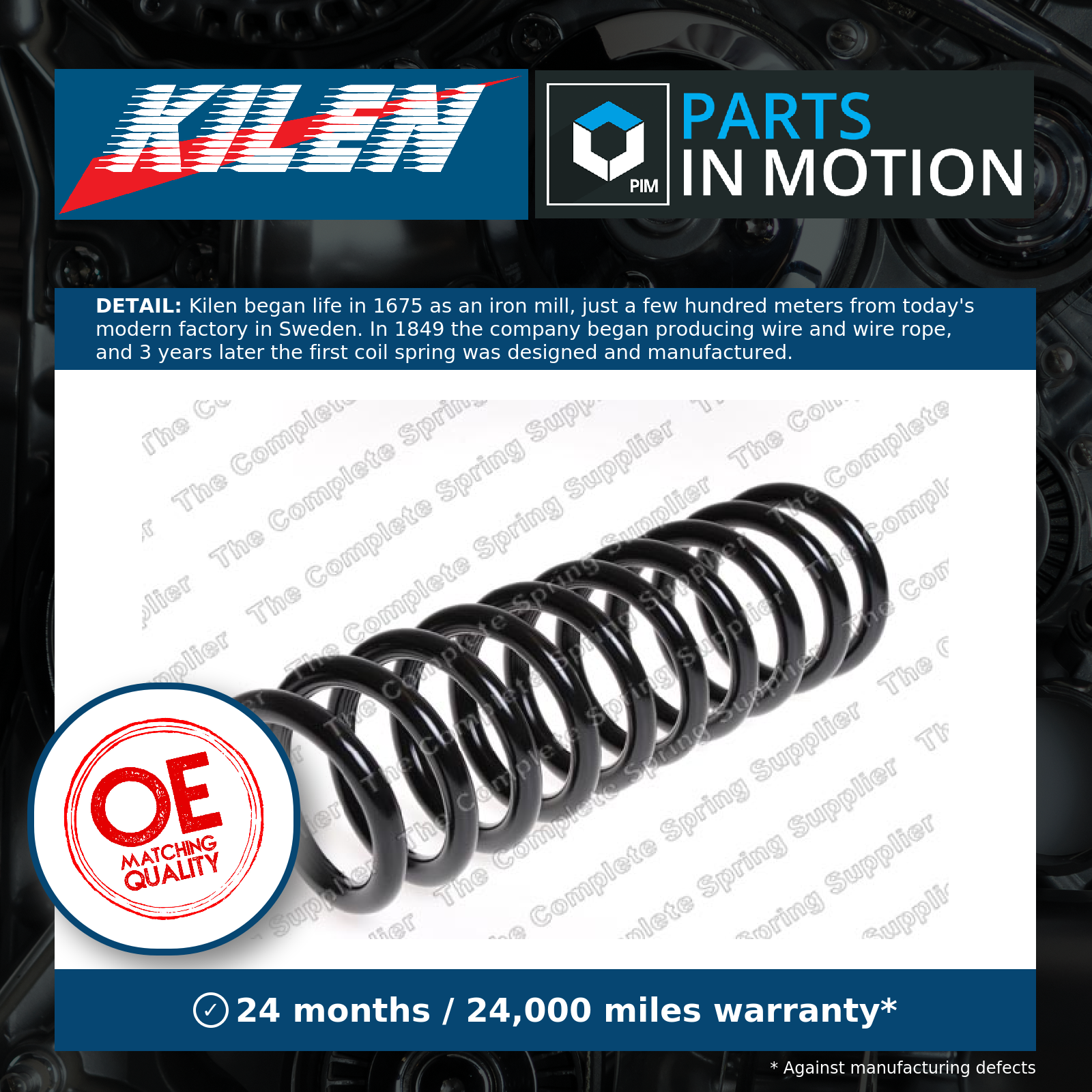 Coil Spring Rear 53253 Kilen Suspension Genuine Top Quality Guaranteed New