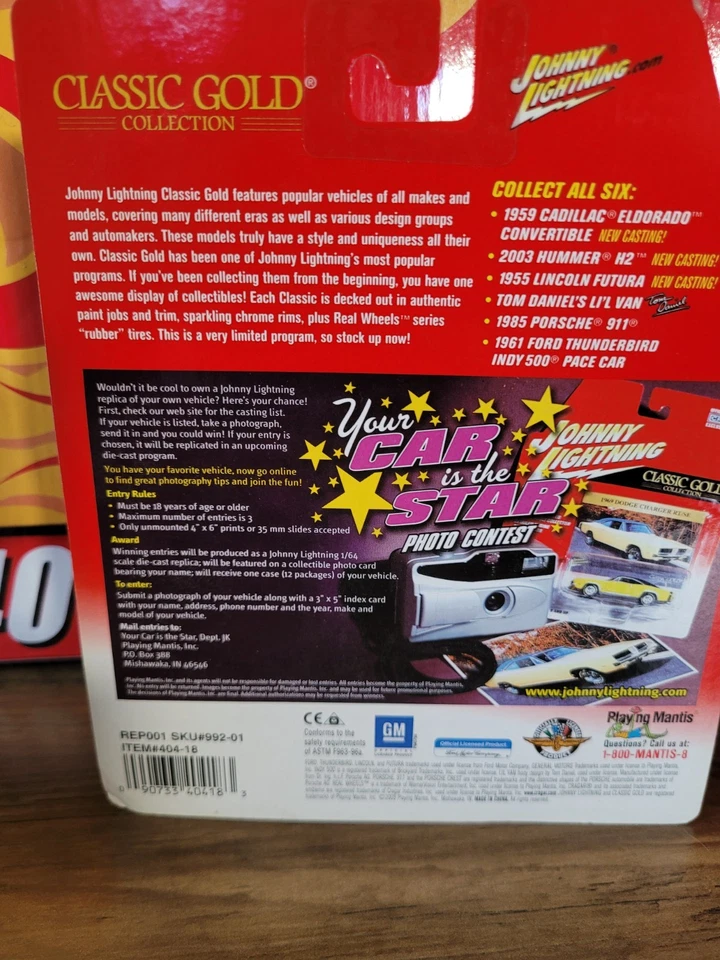 Cadillac Eldorado 1959 Johnny Lightning Classic dorado convertible rojo Foto 2 de 4