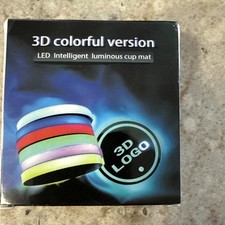 Led Automobile Cup Coaster For Car Led Intelligent Luminous Cup Mat 3d Colorful