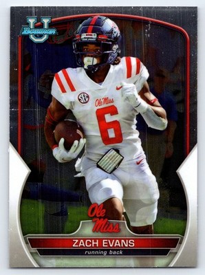 2022 Bowman University Chrome - Zach Evans #10 (RC)