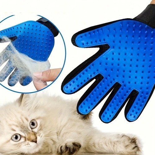 2 Pack Pet Grooming Gloves Dog Cat Deshedding Brush Massage Mitt Hair Remover