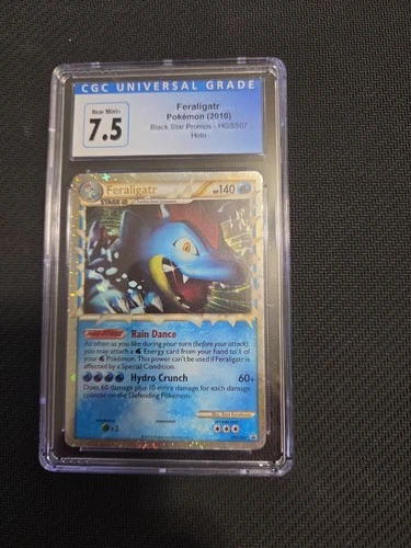 Pokemon Feraligatr Prime Black Star Holo Promo HGSS07 CGC 7.5 Graded TGC