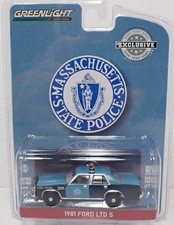 Greenlight 1:64 1981 Ford LTD S Massachusetts State Police MSP New in Package