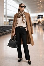 Betabrand Classic Dress Pant Yoga Pants Straight Leg Black Black M Long