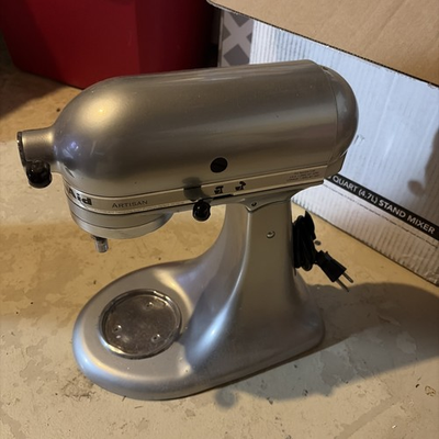 #ad #ad KitchenAid Mixer And Stand Artisan 5qt Tilt Gray Silver **Parts Only** $70.00