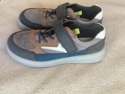 Super Fit Sneakers Kinder Jungen Gr. 33 Echtleder Vollständig aus Leder Grau Neu