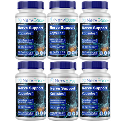 NerveEase+ Nerve Support Supplement Turmeric Glucosamine MSM (6 Bottles)