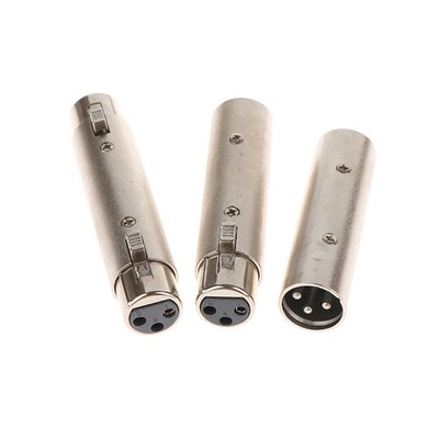 1PC 3Pin XLR weiblich auf weibliche SIM-Karte Audio Mikrofon Mic Adapter Stecker