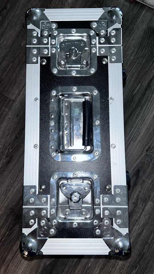 Road Runner Deluxe toca-discos estojo rígido preto armazenamento de viagem sem defeitos - Imagem 3 de 4