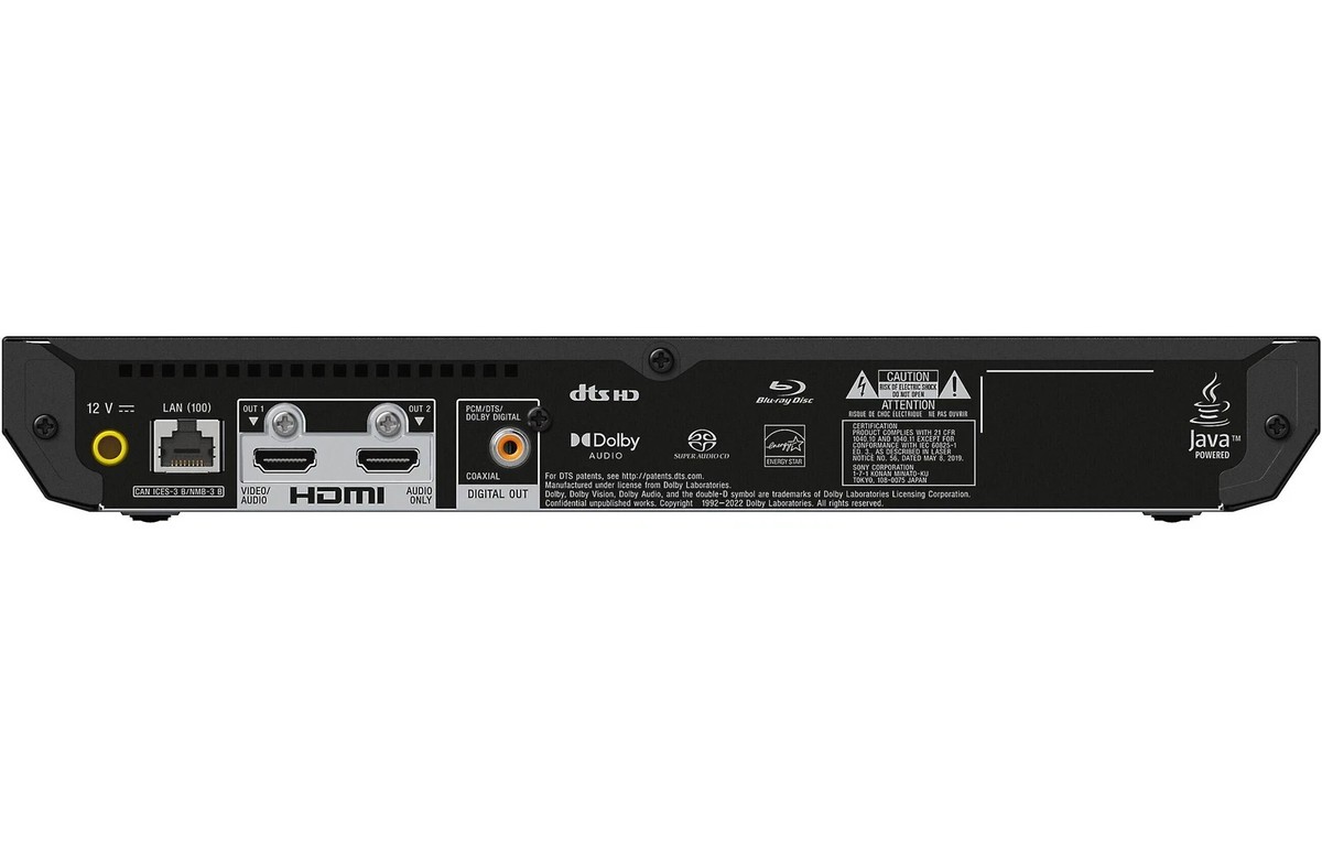 Sony Blu-Ray Player 4K Ultra HD with HDR10 and Dolby Vision