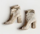 GIANVITO ROSSI⚡️"Brooklyn" Tan suede peep toe lace up corset boots size 38.5/8.5 — photo 4