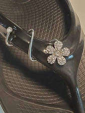 Flower Twist Bling for Oofos, Telic, Crocs, and more Flip Flops & Sandals