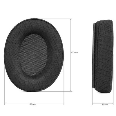 Black Protein Leather Ear Cushions Replacement for MPOW H17 Headphones