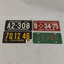 1953 General Mills Wheaties Bicycle License Plate Arizona California Nevada NM