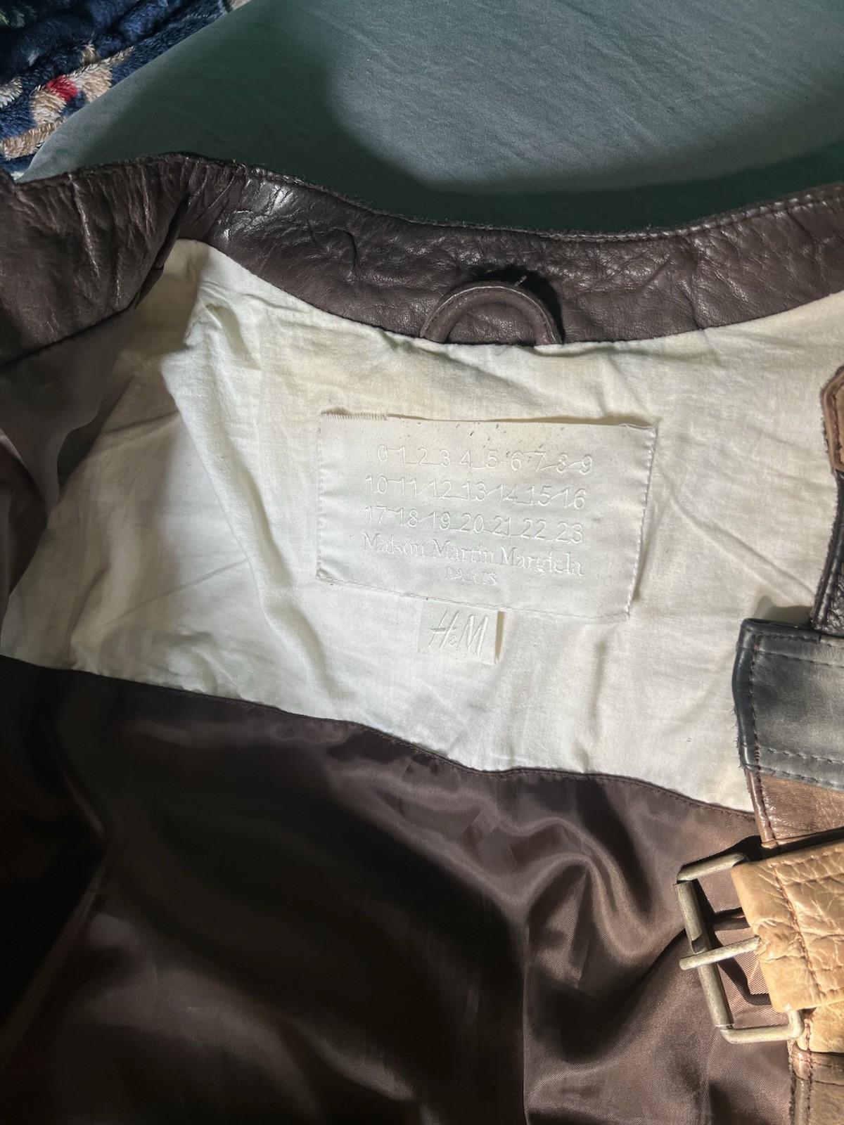 Maison Martin Margiela x H&M Leather Belted Jacket Size Xs Men’s image 3