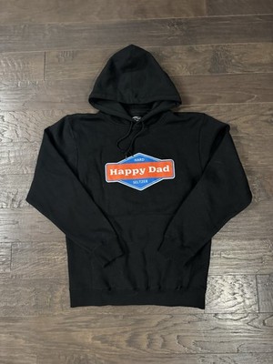 Happy Dad Seltzer Black Hoodie Sweatshirt Full Send Nelk Boys Retro Size Medium