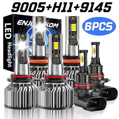 For Ram 3500 2011-2018 2/4-Door LED Headlight Bulbs Hi/Lo Beam+Fog Light 80000LM