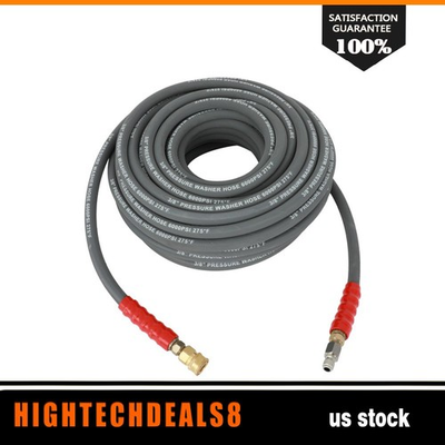 #ad 3 8quot; x 100ft Hot Water Pressure Washer Hose 6000PSI 2 Braid R2 Gray $104.59