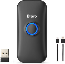 1D Mini Bluetooth Barcode Scanner, 3-In-1 USB Wired  Bluetooth  2.4G Wireless