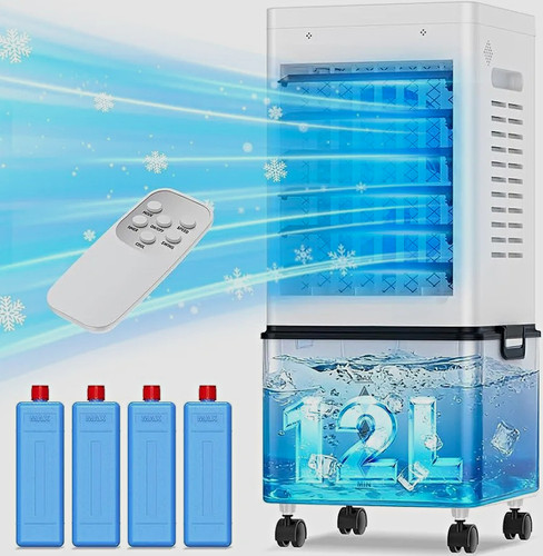 12L Portable Evaporative Air Cooler Fan 3-in-1 Humidifier Cooling Open Box 45W