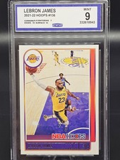 2021-22 Panini Hoops Basketball LeBron James #136 Los Angeles Lakers CCG 9