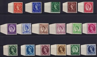 GB QEII 1952 54 Set of 17 SG 515/531 (Cat £100) Mint Never Hinged