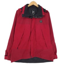 Vintage Haglöfs Jacke Frauen Wasserdicht Goretex XCR Rot Mit Kapuze Dz1 Größe 40
