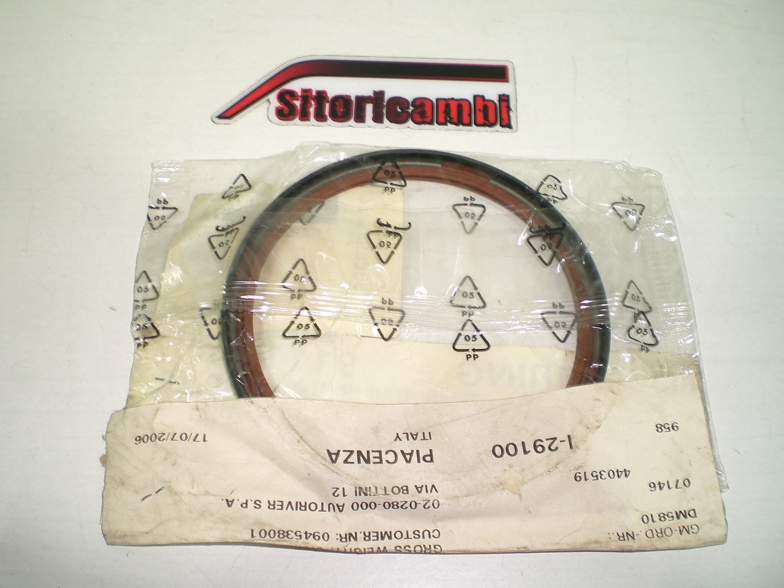 OIL FENDER, CRANKSHAFT, REAR, 93X108X7MM ORIGINAL SUITABLE FOR OPEL VIVARO A MO