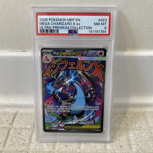 Pokémon Mega Charizard X ex (2025) Mega Evolution Promo 023 PSA 8 Holo