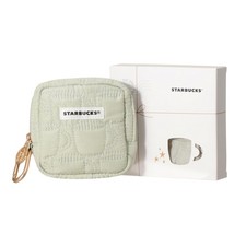 Starbucks Japan Quilted Pouch Geschenk Becher Gr&uuml;n S Kaffeetasse Japan NEU