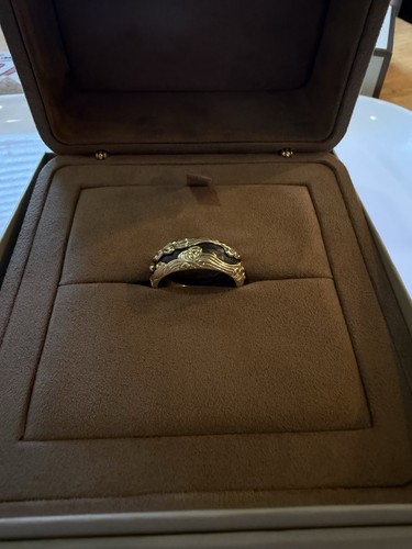 David Yurman Waves Forged Carbon Ring