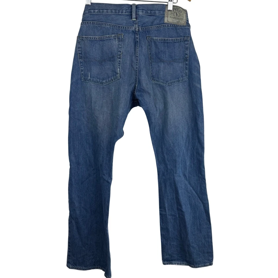 Polo Ralph Lauren Boot Cut Jeans Masculino 34x30 Azul Denim Ajuste Clássico - Imagem 3 de 4
