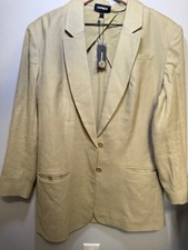 Express Beige Blazer Large NWT Two Button Tailored Jacket
