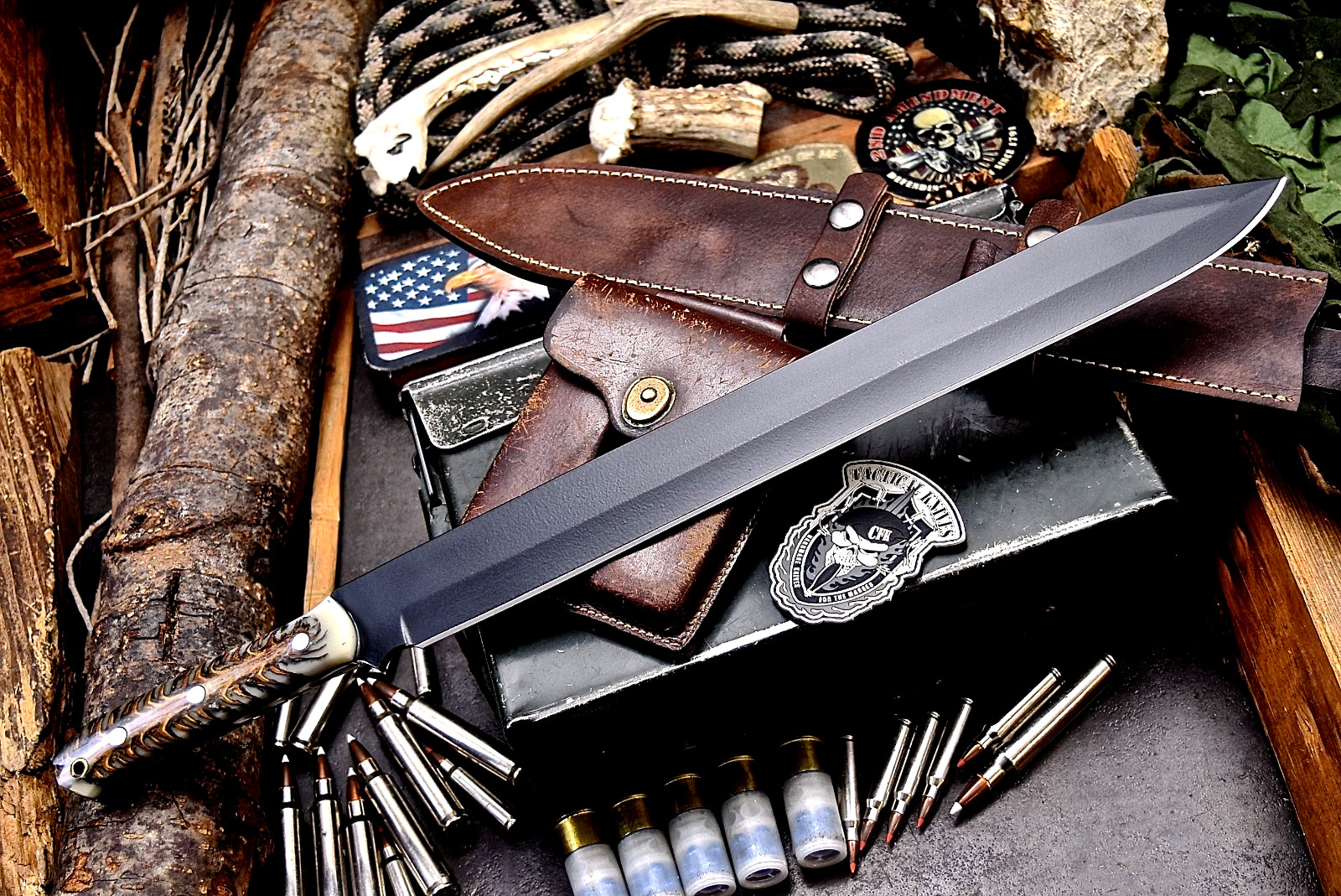 CFK IPAK Handmade D2 Custom HYBRID LATIN MACHETE Chopping Hunting Sport Knife