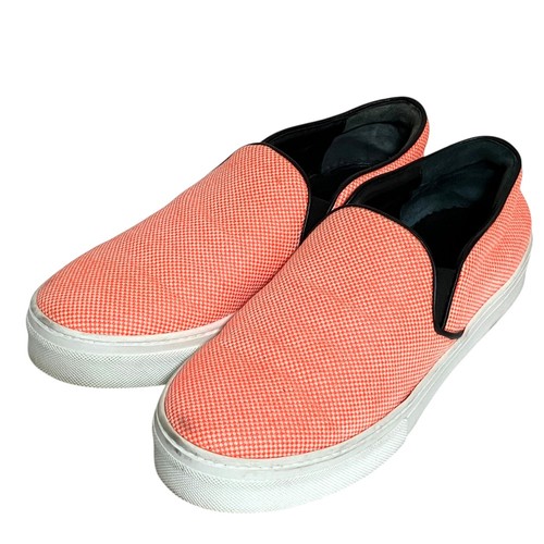 CELINE canvas slip-on sneakers, size 39, orange. Women USED