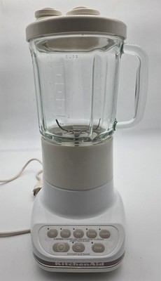 KITCHENAID Ultra Power Blender White 5-Speed 40oz Glass Pitcher KSB5WH ~ TESTED