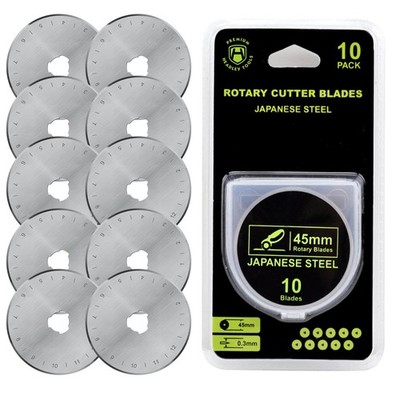 45mm Rotary Cutter Blades 10 Pack Fits Olfa, Fiskars, Replacement Rotary for ...