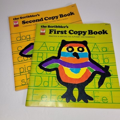 Vintage The Scribbler s First & Second Copy Books  1974