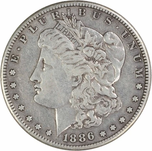 1886-S Morgan Silver Dollar VF Uncertified #858