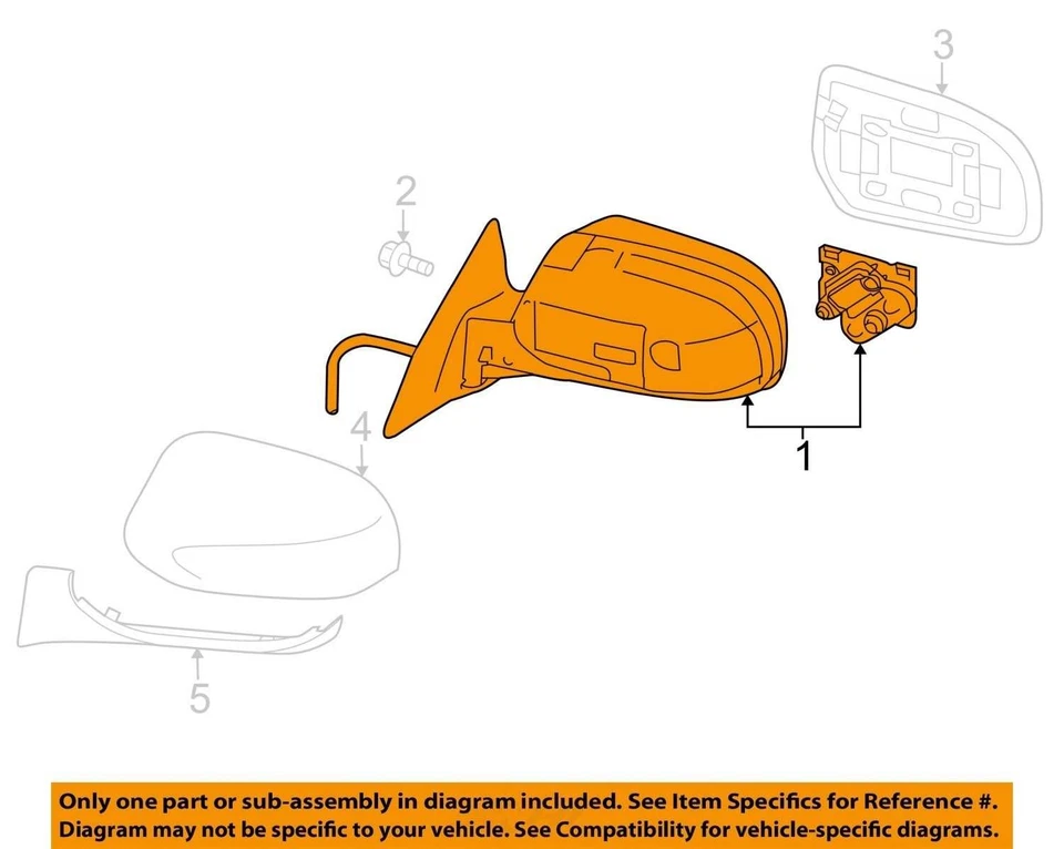 10 Subaru SUBARU LEGACY Door Mirror Driver Side - Image 3 of 4