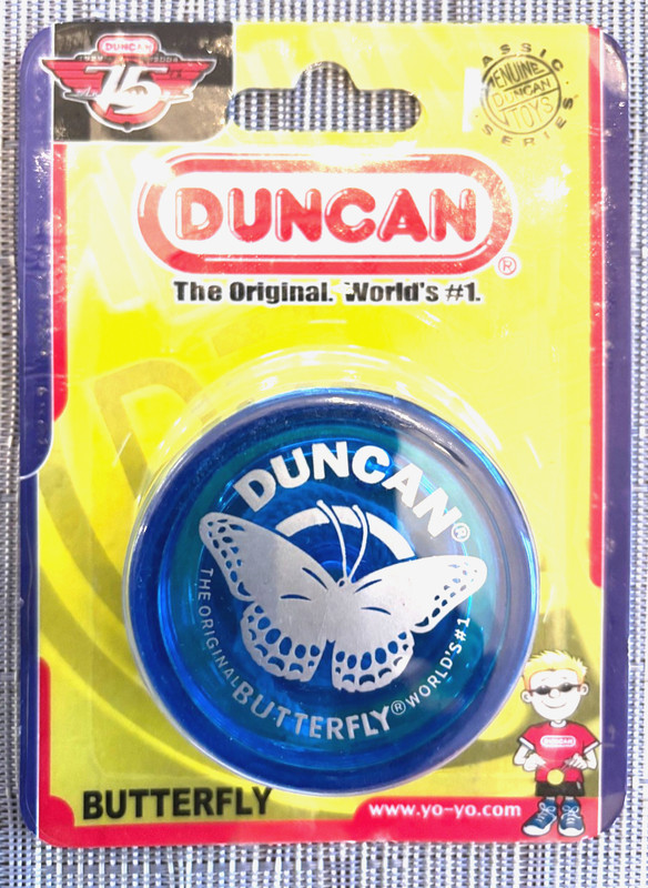 Vintage Factory Sealed 2002 Duncan Original Blue Butterfly Yo-Yo #3058NP