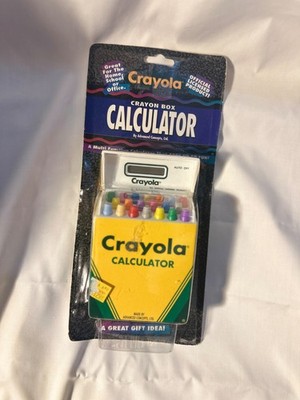 VINTAGE 1994 Crayola Crayon Box Calculator by Advanced Concepts *UNOPENED