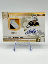 2023-24 SP Authentic Hockey #141 Joona Koppanen /100 Future Watch Auto Patch RC!