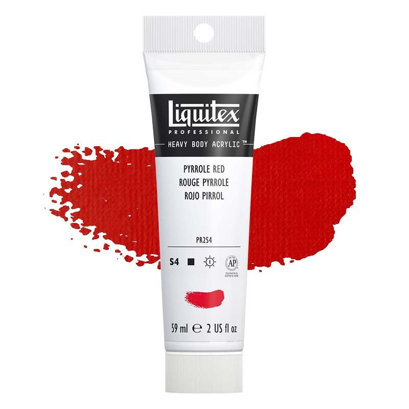 Tube Peinture Acrylique Rouge de Pyrrole Liquitex Heavy Body 59ml