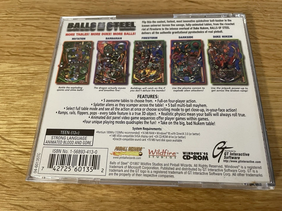 Balls of Steel: Pinball on Steroids - Feat. Duke Nukem (PC Game, 1997, Win 95) - Image 4 of 4