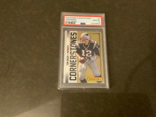 2013 Panini Cornerstones Gold Prizm Tom Brady 20/25 PSA 10
